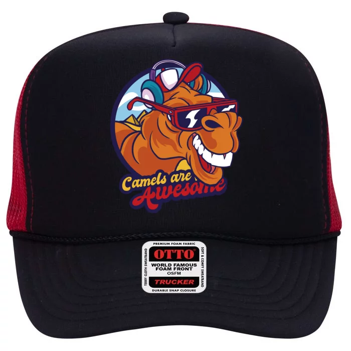 Camels Are Awesome High Crown Mesh Trucker Hat