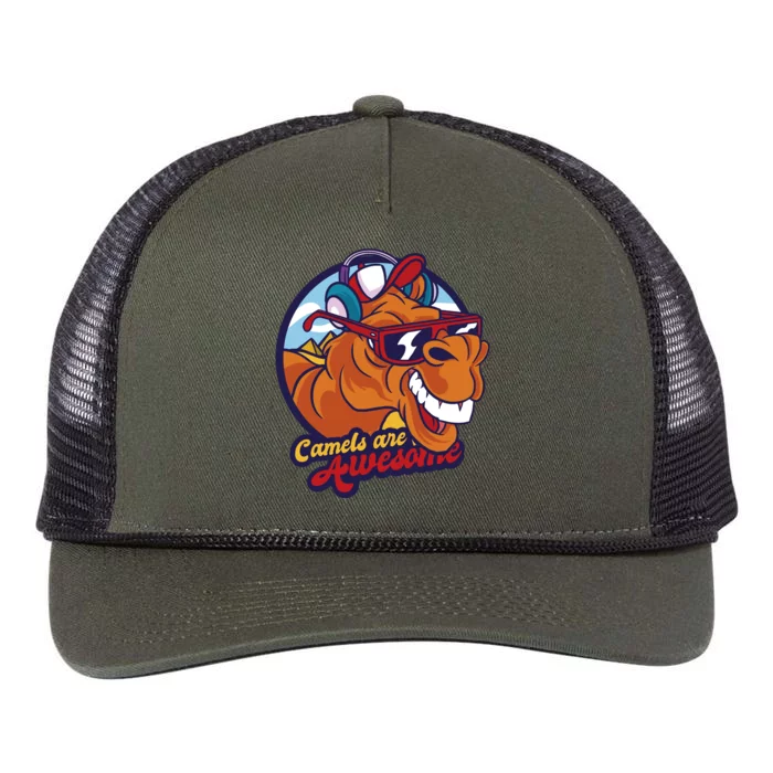 Camels Are Awesome Retro Rope Trucker Hat Cap