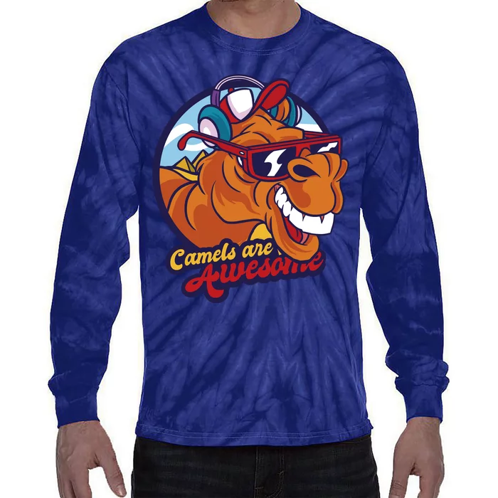 Camels Are Awesome Tie-Dye Long Sleeve Shirt