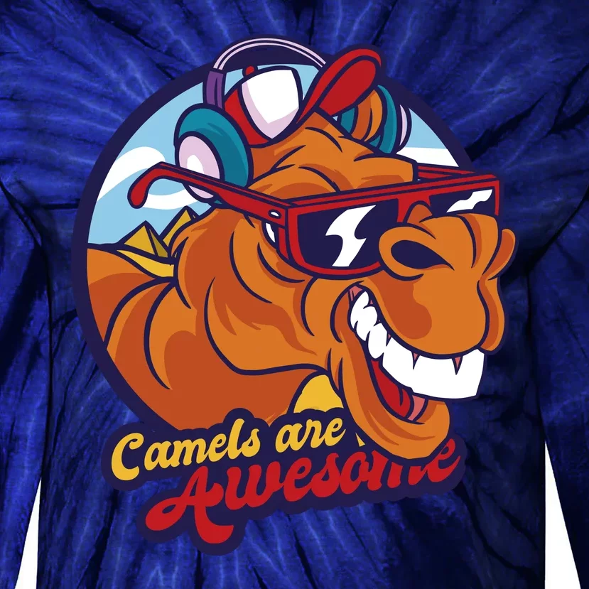 Camels Are Awesome Tie-Dye Long Sleeve Shirt