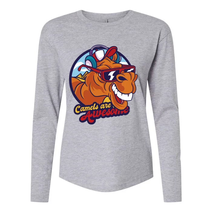 Camels Are Awesome Womens Cotton Relaxed Long Sleeve T-Shirt