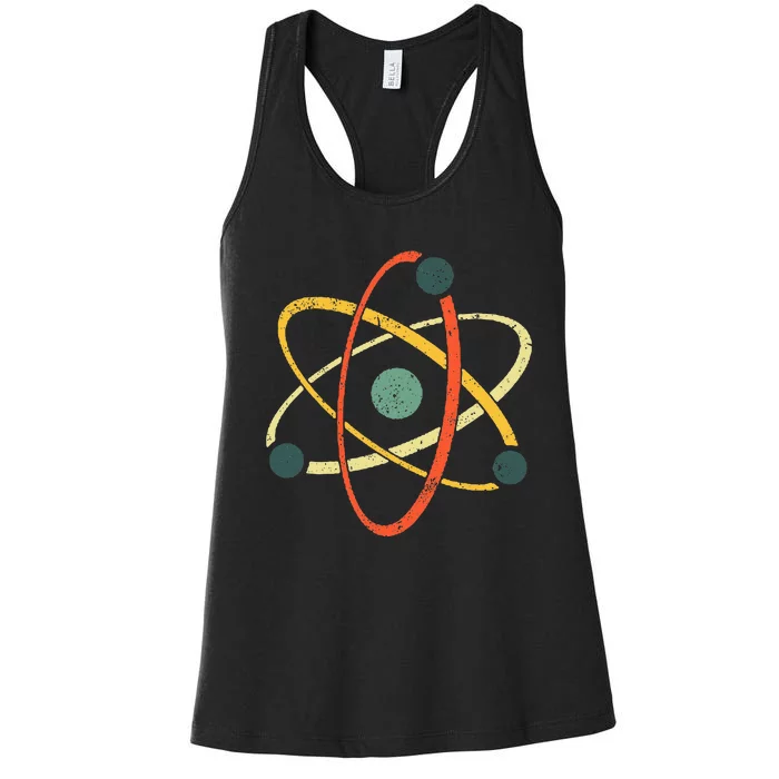 Cool Atom Art Biology Physics Chemistry Teacher Women's Racerback Tank