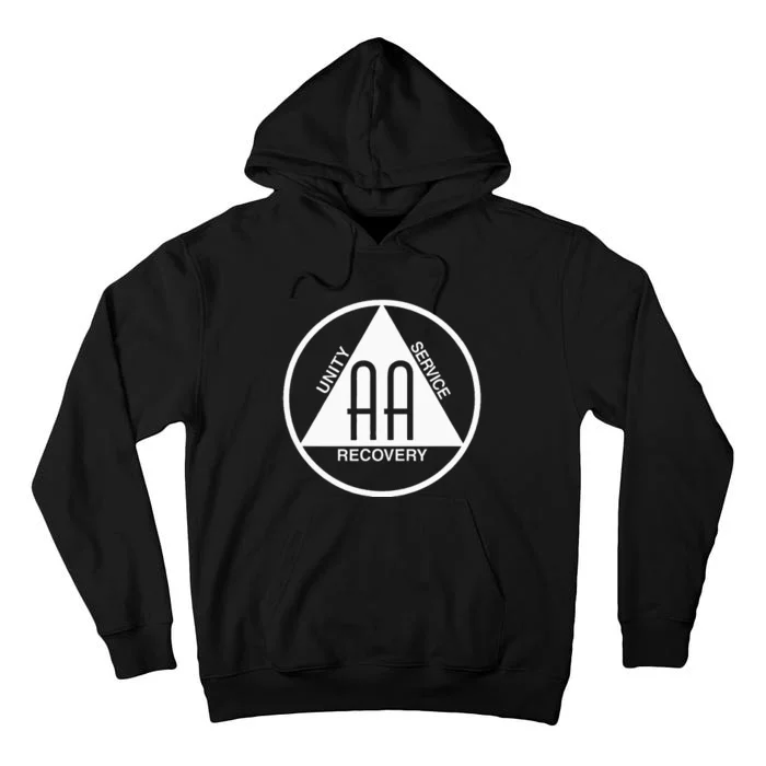 Classic Alcoholics Anonymous Logo Slogan Aa Na Sober Tall Hoodie