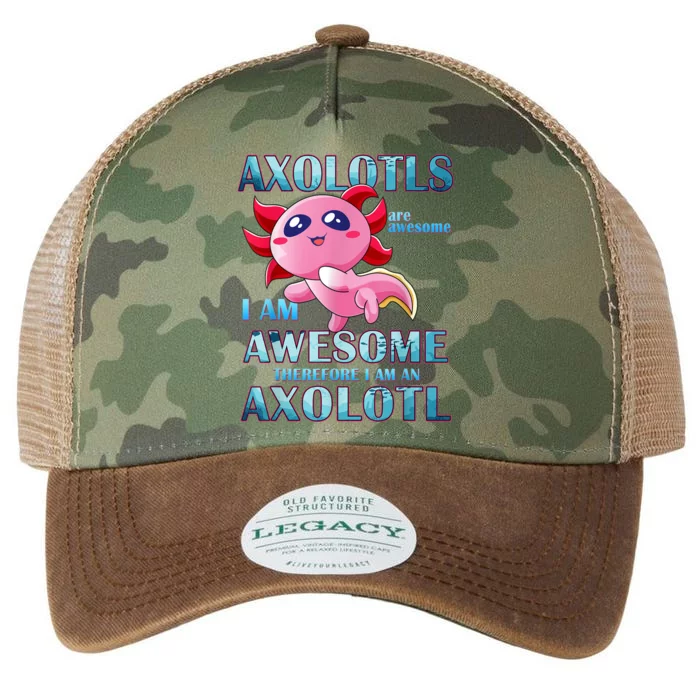 Cute Axolotl Axolotls Are Awesome Plush Pets Girls Boy Legacy Tie Dye Trucker Hat