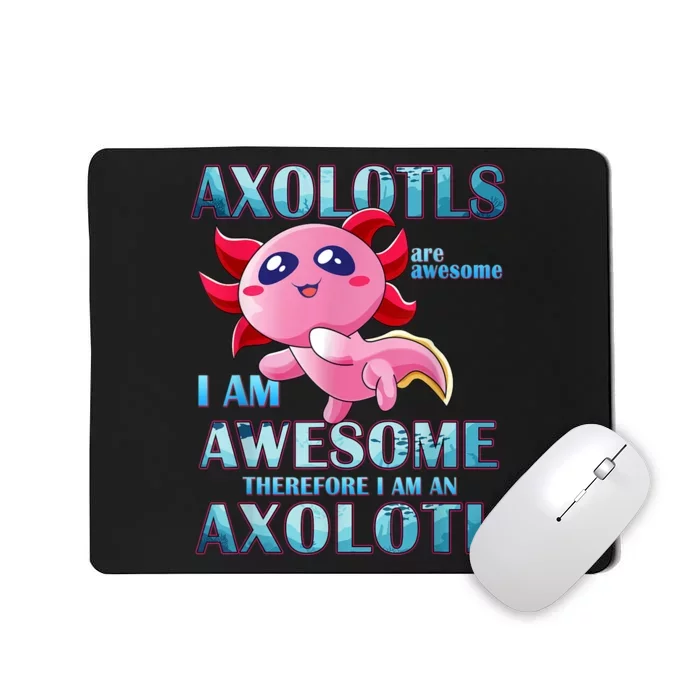 Cute Axolotl Axolotls Are Awesome Plush Pets Girls Boy Mousepad