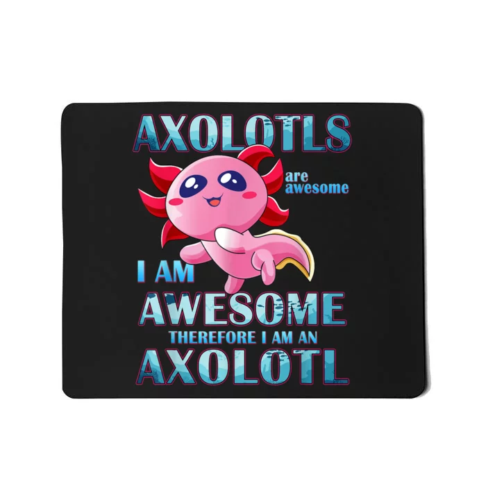 Cute Axolotl Axolotls Are Awesome Plush Pets Girls Boy Mousepad