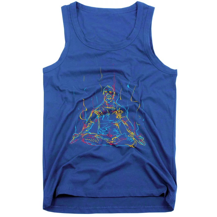 Colorful Abstract Art Meditating Buddha Buddhism Gift Tank Top