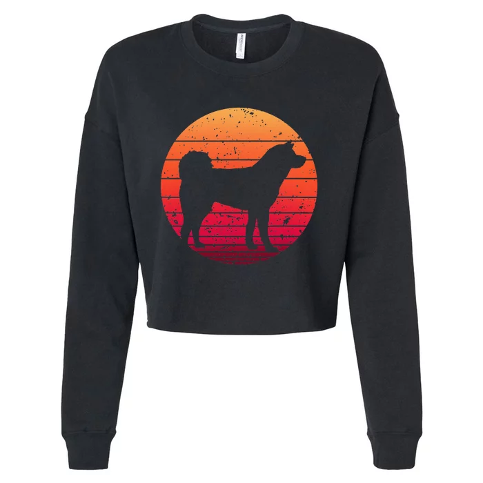 Cute Akita Art For  Akita Inu Breed Dog Lovers Cropped Pullover Crew