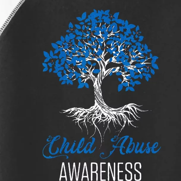 Child Abuse Awareness Tree Blue Ribbon April Child Welfare Toddler Fine Jersey T-Shirt