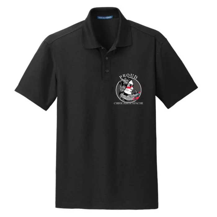 Chiricahua Apache American Indian Tribe Warrior Retro Dry Zone Grid Performance Polo