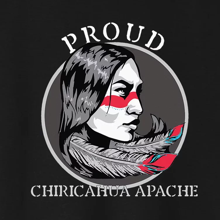 Chiricahua Apache American Indian Tribe Warrior Retro Women's Crop Top Tee