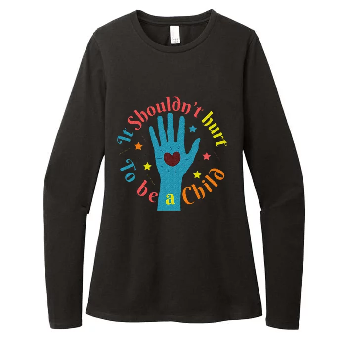 Child Abuse Awareness Womens CVC Long Sleeve Shirt