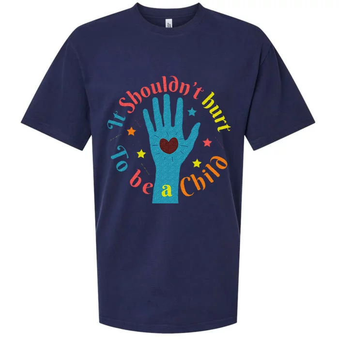 Child Abuse Awareness Sueded Cloud Jersey T-Shirt