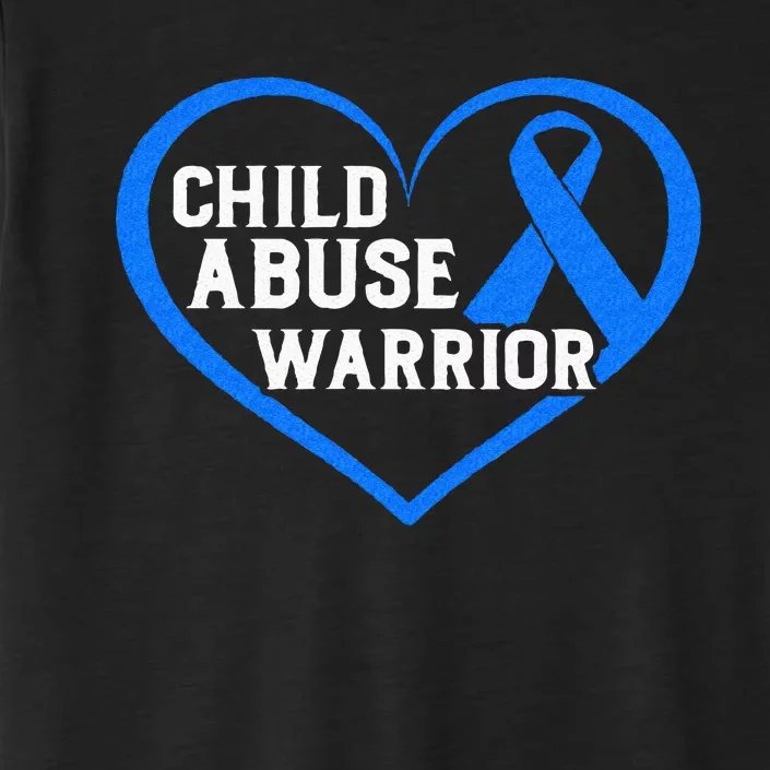 Child Abuse Awareness Warrior Blue Heart Domestic Violence ChromaSoft Performance T-Shirt