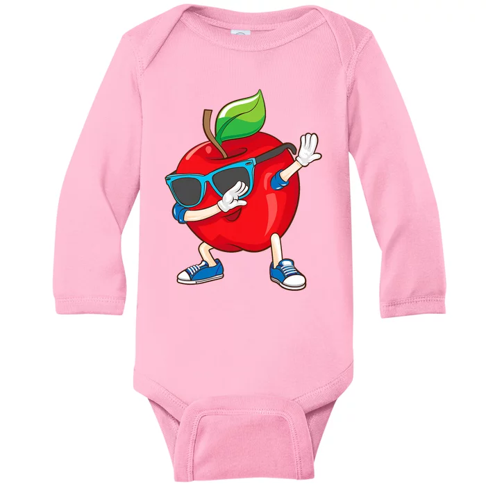 Cool Apple Art Apple Picking Apple Lover Baby Long Sleeve Bodysuit