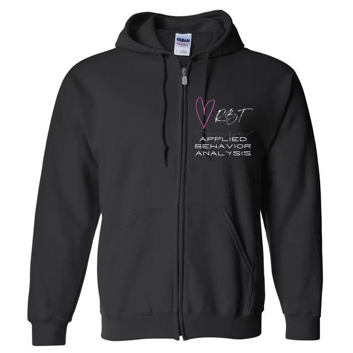 Cheerful and Adorable Design for ABA Therapist RBT Full Zip Hoodie