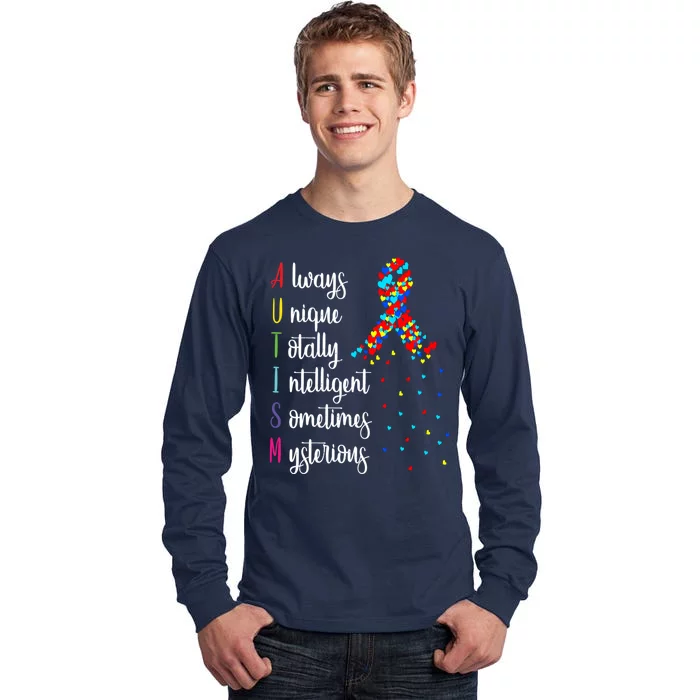 Colorful Autism Awareness Gift Tall Long Sleeve T-Shirt