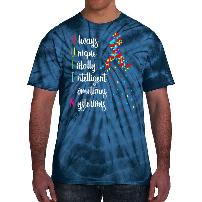 Colorful Autism Awareness Gift Tie-Dye T-Shirt