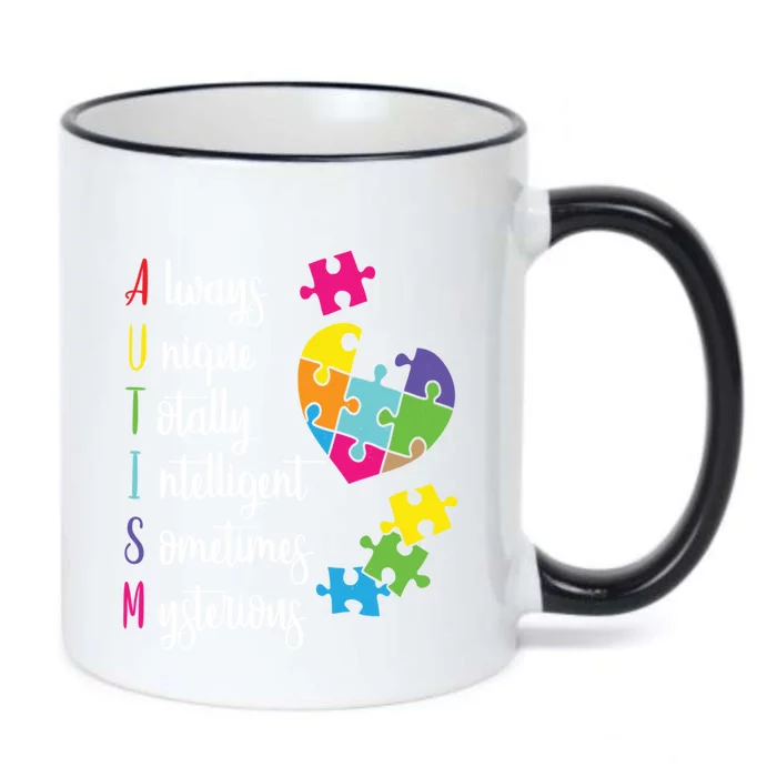 Colorful Autism Awareness Gift Design Sd Parents Meaningful Gift Black Color Changing Mug