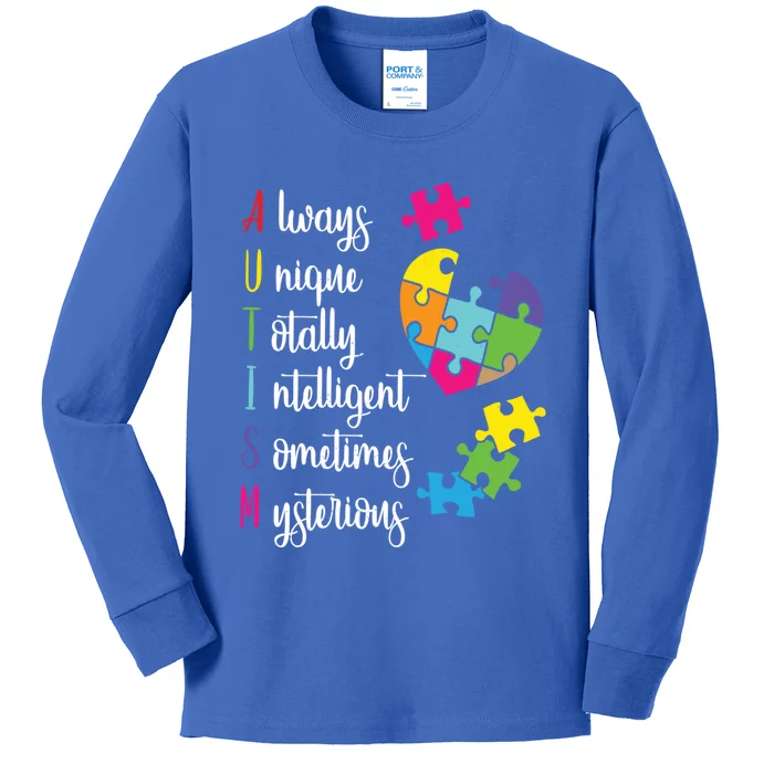 Colorful Autism Awareness Gift Design Sd Parents Meaningful Gift Kids Long Sleeve Shirt