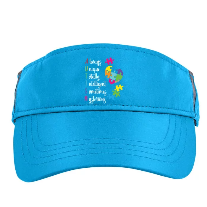 Colorful Autism Awareness Gift Design Sd Parents Meaningful Gift Adult Drive Performance Visor