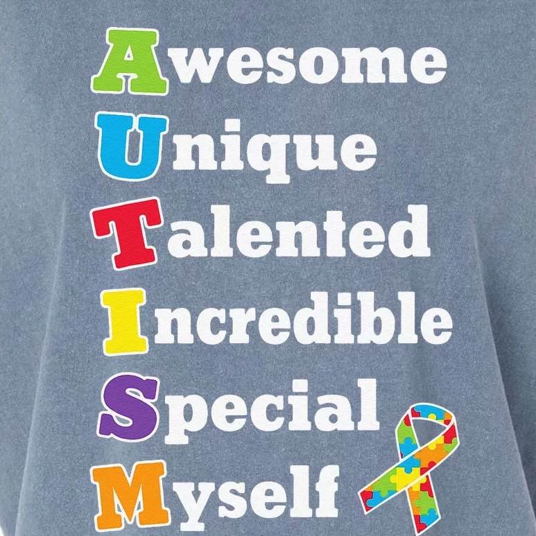 Cute Autism Acronym Awareness Gift Garment-Dyed Women's Muscle Tee