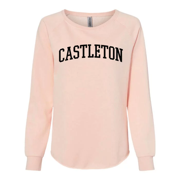 Castleton Athletic Arch College University @ Alumni Womens California Wash Sweatshirt