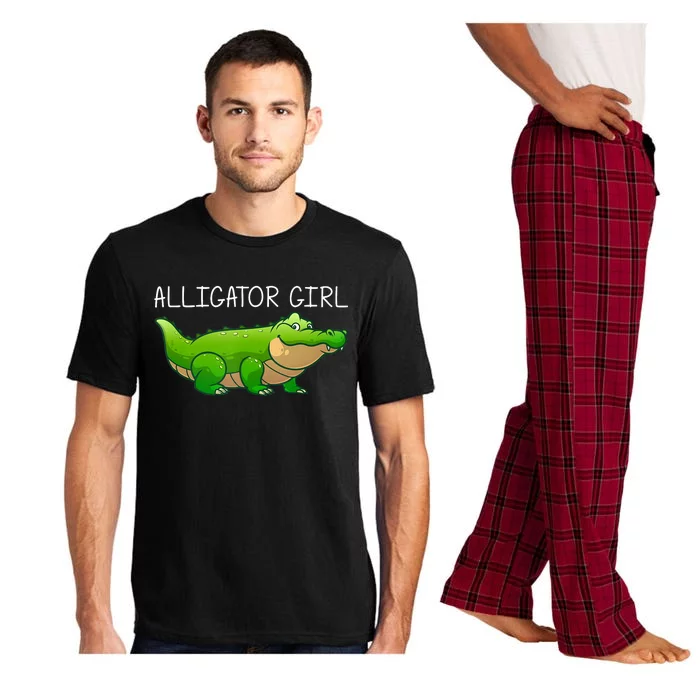 Cute Alligator Art For Girl Crocodile Alligator Lover Pajama Set