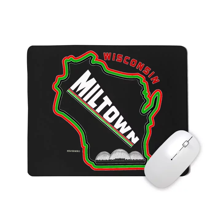 Classic African American Multicolor Wisconsin Milwaukee Map Mousepad