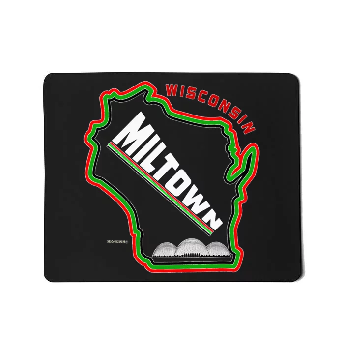 Classic African American Multicolor Wisconsin Milwaukee Map Mousepad