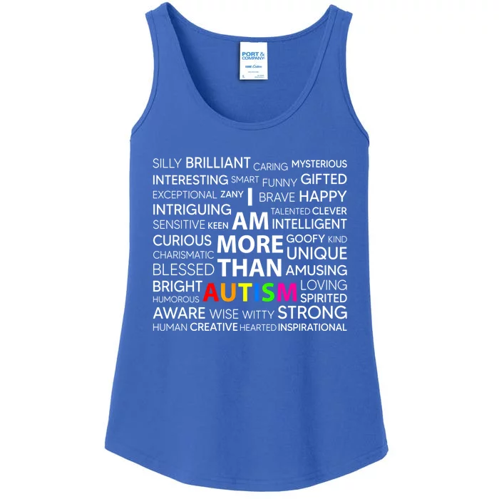 Cool Autistic Autism Awareness Month I Am More Than Autism Funny Gift Ladies Essential Tank