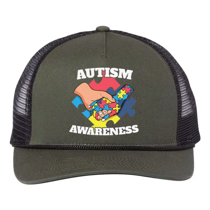 Cute Autism Awareness 2 April Autism Day Gift Retro Rope Trucker Hat Cap