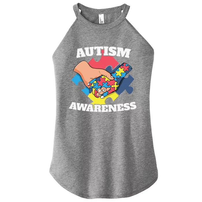 Cute Autism Awareness 2 April Autism Day Gift Women’s Perfect Tri Rocker Tank