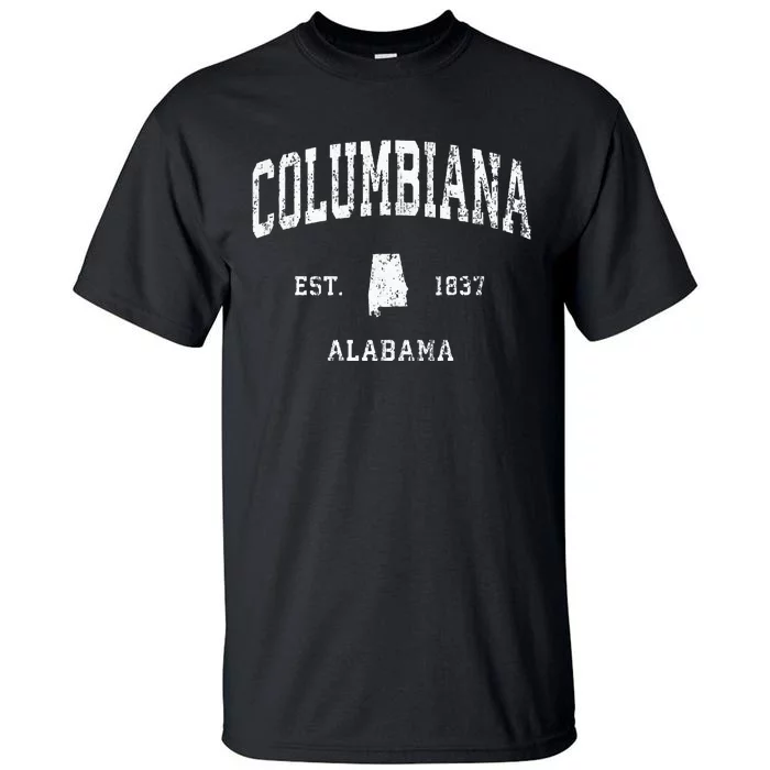 Columbiana Alabama Al Vintage Athletic Sports Design Tall T-Shirt