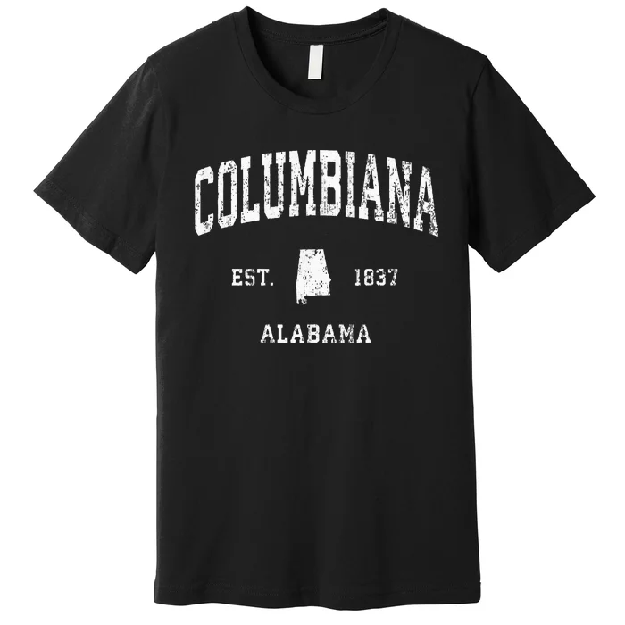 Columbiana Alabama Al Vintage Athletic Sports Design Premium T-Shirt