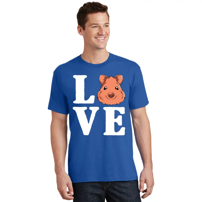 Cute Aussie Animal Lover Gift Valentines Day Love Quokka Gift T-Shirt