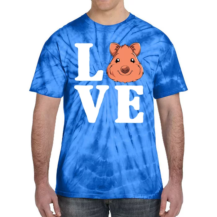 Cute Aussie Animal Lover Gift Valentines Day Love Quokka Gift Tie-Dye T-Shirt