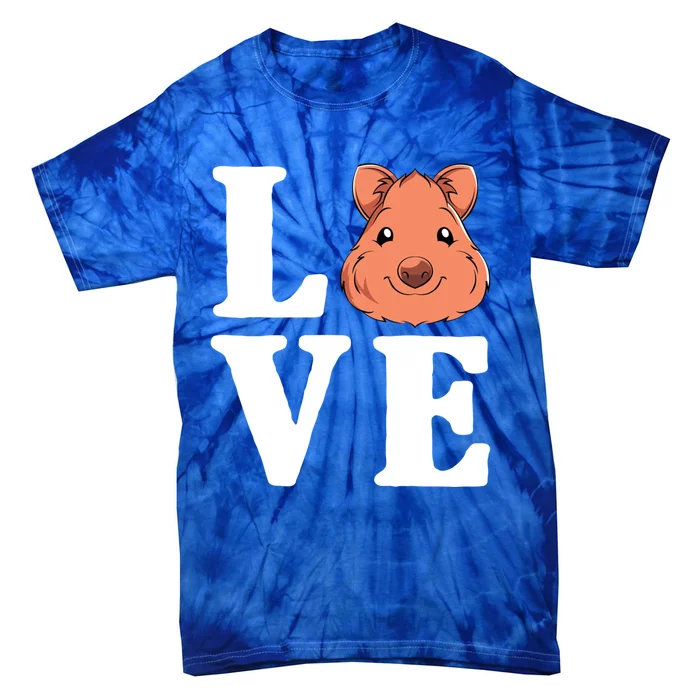 Cute Aussie Animal Lover Gift Valentines Day Love Quokka Gift Tie-Dye T-Shirt