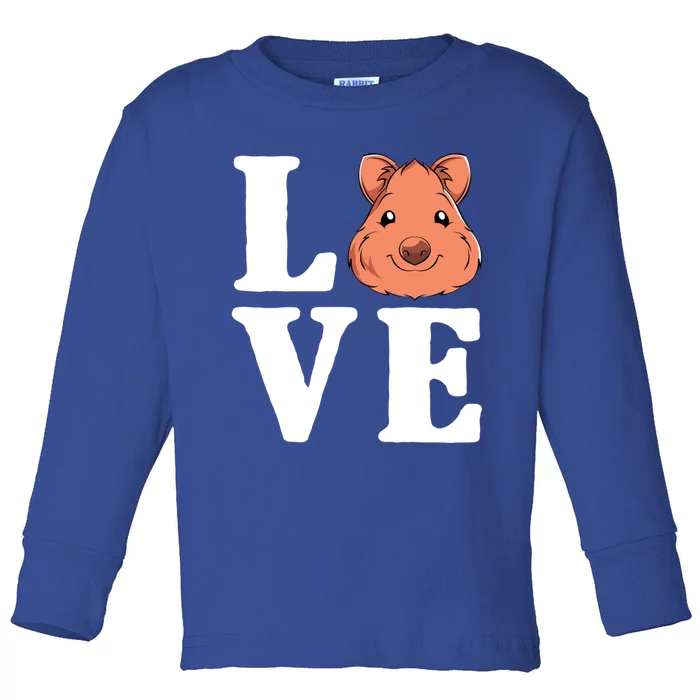 Cute Aussie Animal Lover Gift Valentines Day Love Quokka Gift Toddler Long Sleeve Shirt