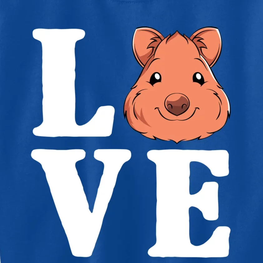 Cute Aussie Animal Lover Gift Valentines Day Love Quokka Gift Kids Sweatshirt