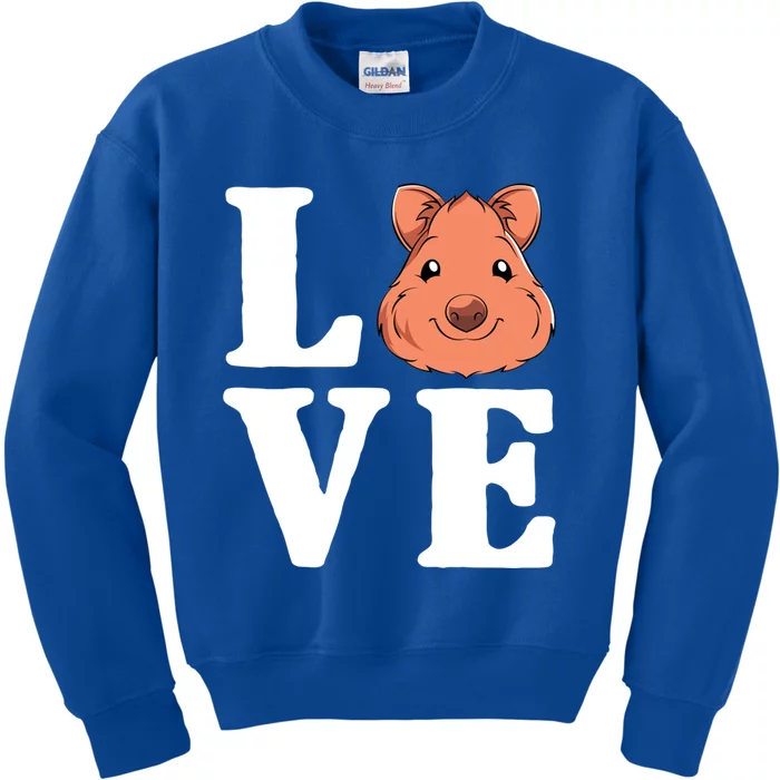 Cute Aussie Animal Lover Gift Valentines Day Love Quokka Gift Kids Sweatshirt