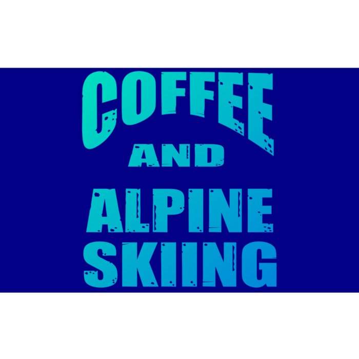 Coffee And Alpine Skiing Design Coffee Lover Gift Bumper Sticker