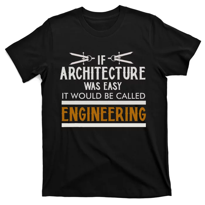 Cool Architect Art Wo Architecture Engineer Compass T-Shirt