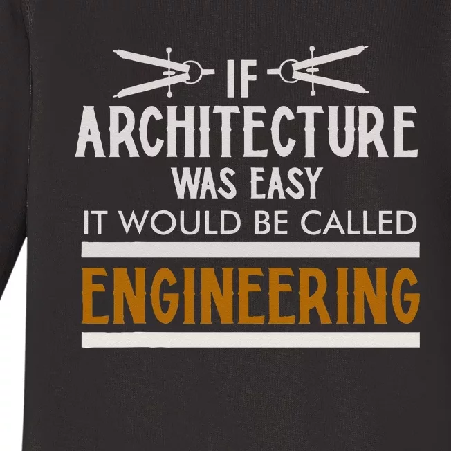 Cool Architect Art Wo Architecture Engineer Compass Baby Long Sleeve Bodysuit