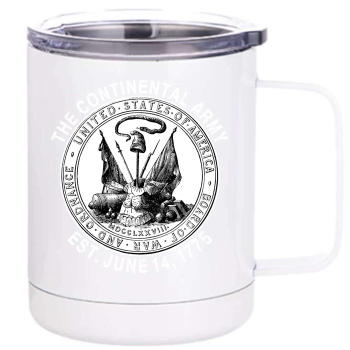 Continental Army America Independence Revolutionary War Seal Gift Front & Back 12oz Stainless Steel Tumbler Cup