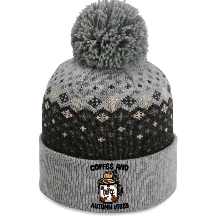 Coffee And Autumn Vibes Halloween The Baniff Cuffed Pom Beanie