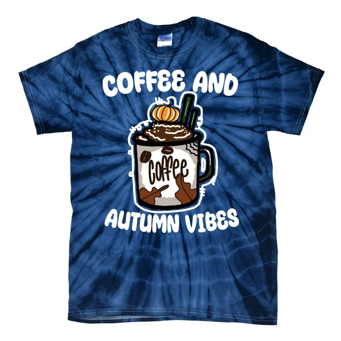 Coffee And Autumn Vibes Halloween Tie-Dye T-Shirt