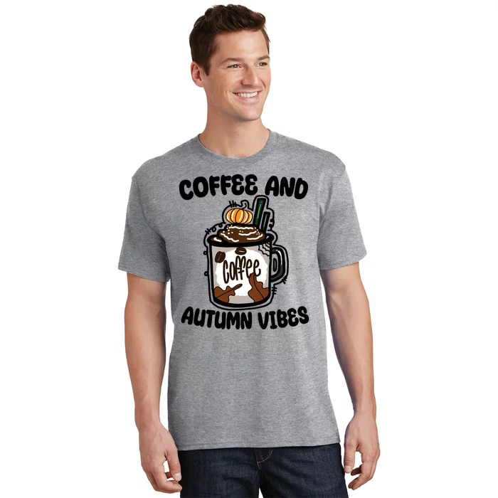 Coffee And Autumn Vibes Halloween T-Shirt