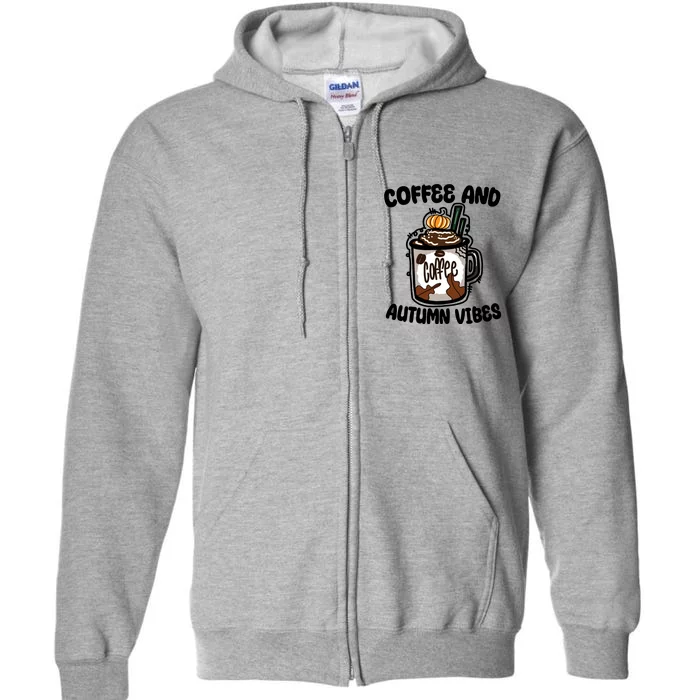 Coffee And Autumn Vibes Halloween Full Zip Hoodie