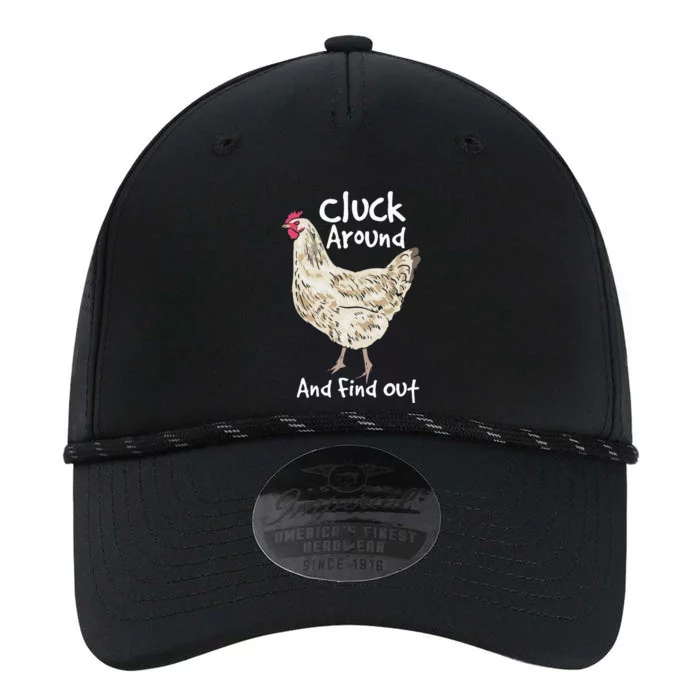 Cluck Around And Find Out White Hen Poult Funny Chicken Performance The Dyno Cap